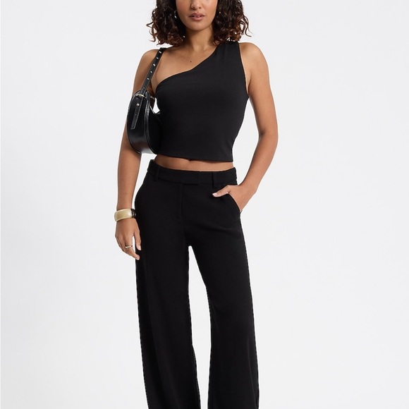 Express Tops - Body contour one shoulder tank top - Sage Green - Express Small, NWT